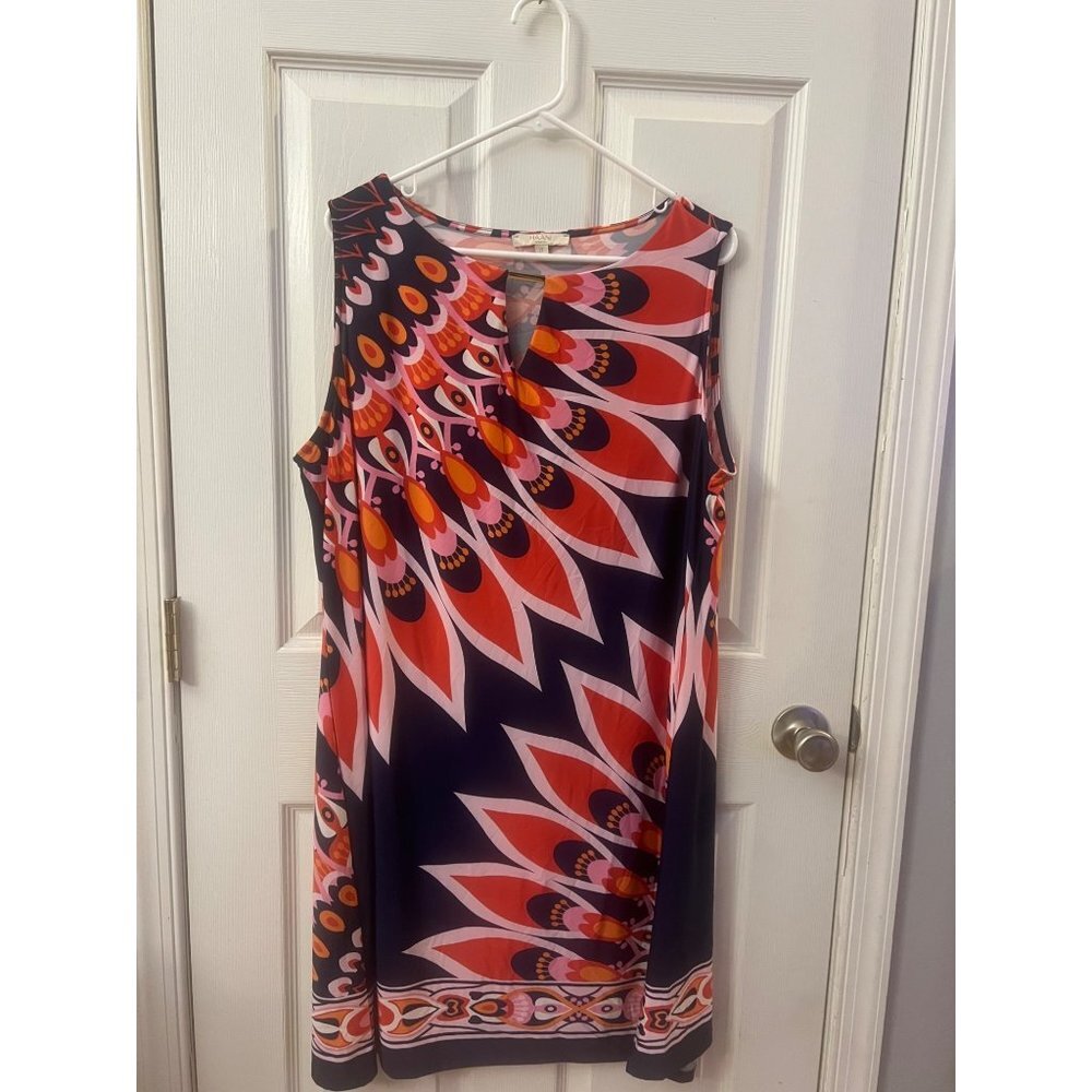 HAANI women’s multi color tank top dress. Size‎ 2X